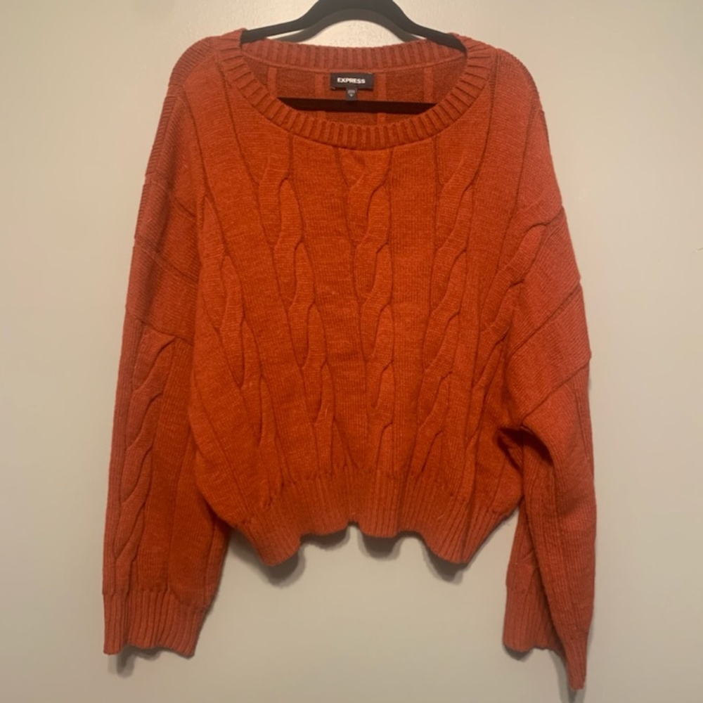 Express Oversized Fall Sweater, Size Large